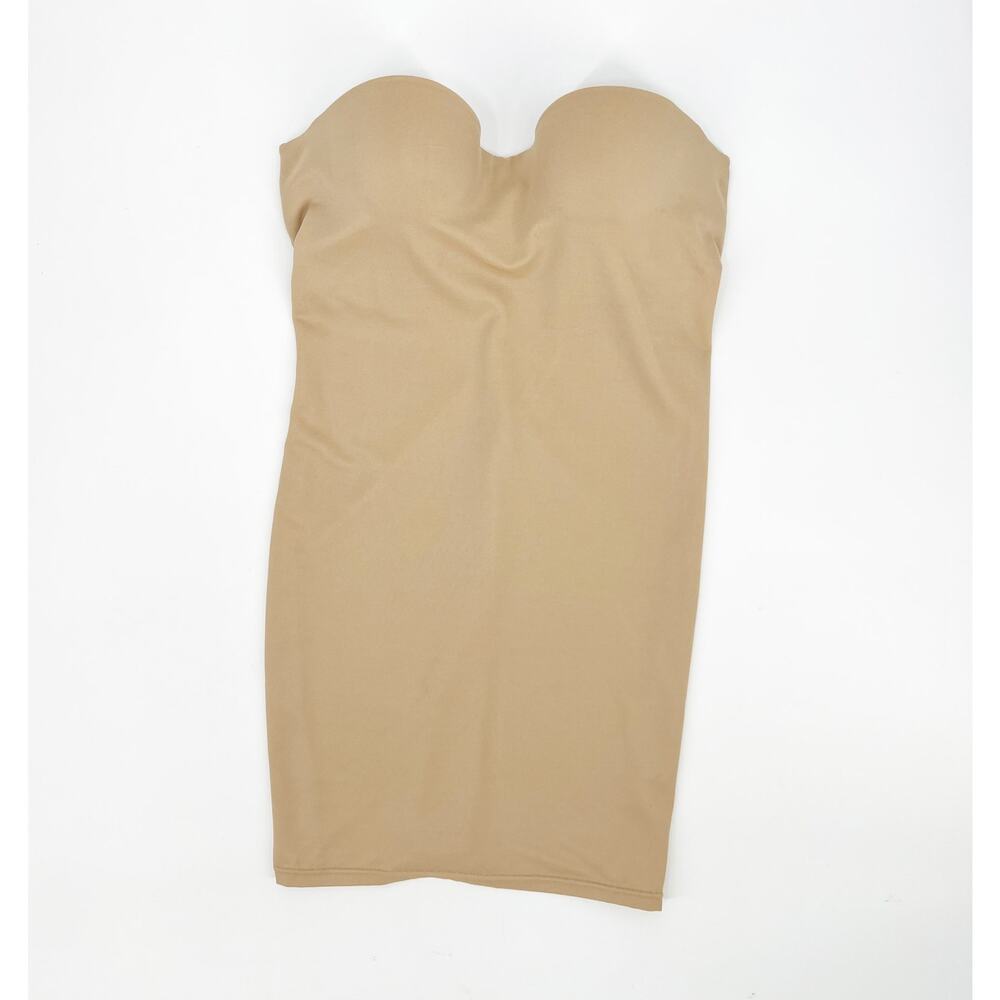 Victoria's Secret Nude Strapless Shapewear Slip with Underwire Support Size 34C